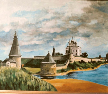 Zeitgenössisches Werk mit dem Titel « Pskov. Le Kremlin », Erstellt von ANDRé FEODOROFF