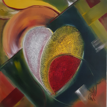 Zeitgenössisches Werk mit dem Titel « Au cœur de l'Amour 3 », Erstellt von ERIC BACHET