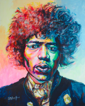 Zeitgenössisches Werk mit dem Titel « Jimi Hendrix », Erstellt von STéPHANE-HERVé