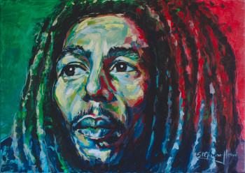 Zeitgenössisches Werk mit dem Titel « Bob Marley », Erstellt von STéPHANE-HERVé