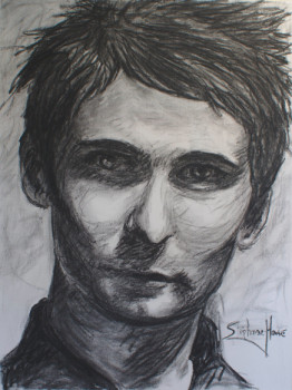 Zeitgenössisches Werk mit dem Titel « Matthew Bellamy (Muse) 2 », Erstellt von STéPHANE-HERVé