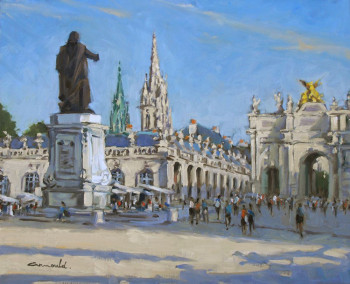 Zeitgenössisches Werk mit dem Titel « Ce matin place Stanislas », Erstellt von ARNOULD   -