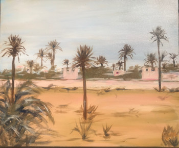 Zeitgenössisches Werk mit dem Titel « PALMERAIE MARRAKECH », Erstellt von AGNES VERSATI