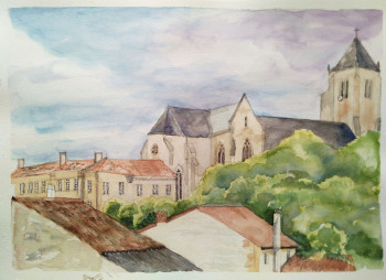 Zeitgenössisches Werk mit dem Titel « Abbaye de Celles-sur-Belle », Erstellt von BARTLET-DROUZY