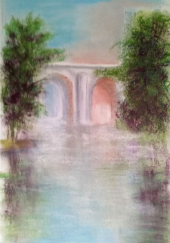 Zeitgenössisches Werk mit dem Titel « Pont à la porte St Jacques Parthenay », Erstellt von BARTLET-DROUZY