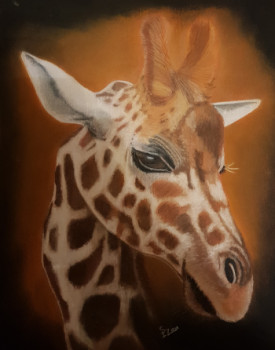 Zeitgenössisches Werk mit dem Titel « LA GIRAFE », Erstellt von SYLOU