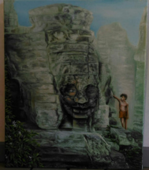 Zeitgenössisches Werk mit dem Titel « Clin d'oeil a Angkor Vat », Erstellt von MARIE ANGE TRICHEREAU