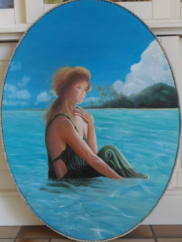 Zeitgenössisches Werk mit dem Titel « baignade en eau tropicale  », Erstellt von MARIE ANGE TRICHEREAU