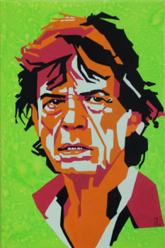 Zeitgenössisches Werk mit dem Titel « Mick Jagger », Erstellt von AQUARELLEMENT VOTRE