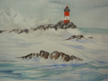 Zeitgenössisches Werk mit dem Titel « Phare dans la tempête », Erstellt von JACQUES MASCLET