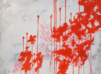 Zeitgenössisches Werk mit dem Titel « Letrre rouge 3 », Erstellt von RICHARD SAINT-AMANS