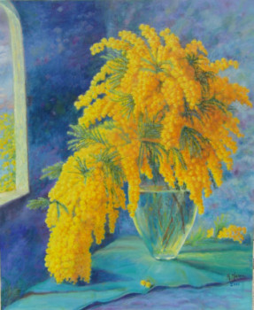 Zeitgenössisches Werk mit dem Titel « Panache et cascade de mimosa », Erstellt von AMALIA MEREU