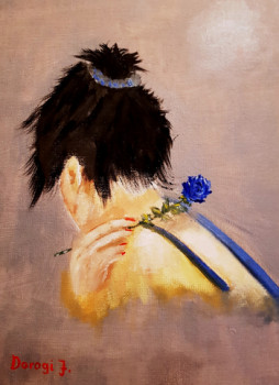 Zeitgenössisches Werk mit dem Titel « Roses bleues », Erstellt von SEPI