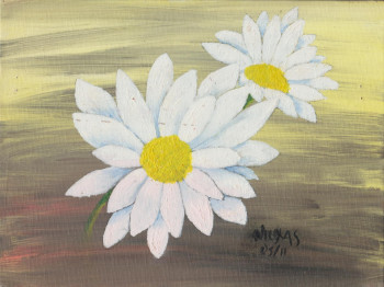 Zeitgenössisches Werk mit dem Titel « 9 - Marguerites », Erstellt von B.RUIZ