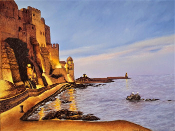 Zeitgenössisches Werk mit dem Titel « Soirée à Collioure », Erstellt von NADYA RIGAILL