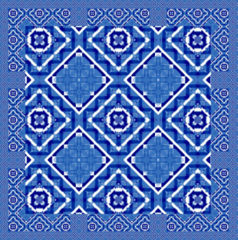 Zeitgenössisches Werk mit dem Titel « MOTIF TAPIS N° 42 », Erstellt von DEKORTRONIK