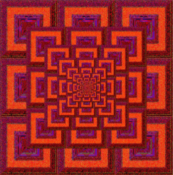 Zeitgenössisches Werk mit dem Titel « MOTIF TAPIS N° 43 », Erstellt von DEKORTRONIK