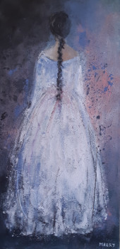 Zeitgenössisches Werk mit dem Titel « ROBE BLANCHE », Erstellt von MIREILLE MAURY