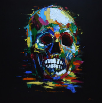 Zeitgenössisches Werk mit dem Titel « Color skull II », Erstellt von JACQUES ROCHET