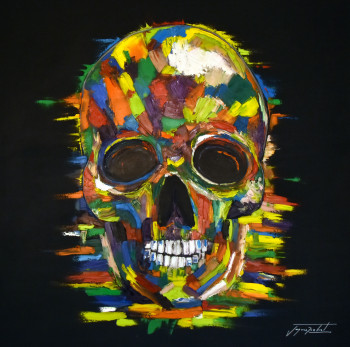 Zeitgenössisches Werk mit dem Titel « Color skull », Erstellt von JACQUES ROCHET