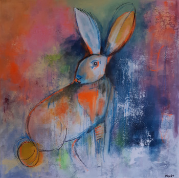 Zeitgenössisches Werk mit dem Titel « MOnsieur LAPIN », Erstellt von MIREILLE MAURY