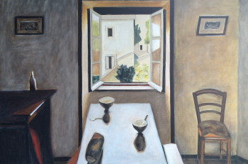 Zeitgenössisches Werk mit dem Titel « Table avec vue », Erstellt von GWENAELLE EL SAYED