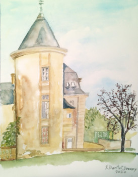 Zeitgenössisches Werk mit dem Titel « Le château des Ouches », Erstellt von BARTLET-DROUZY