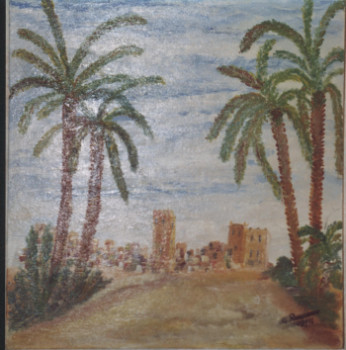 Zeitgenössisches Werk mit dem Titel « Village du Sud Marocain », Erstellt von GUY  ROMEDENNE