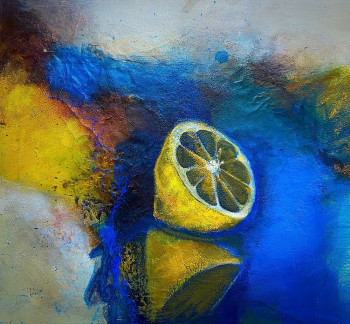 Zeitgenössisches Werk mit dem Titel « Citron », Erstellt von VIVIANE LESZCZYNSKI