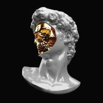 Zeitgenössisches Werk mit dem Titel « Visage d'or », Erstellt von ARTISTACTIF