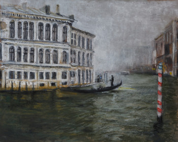 Zeitgenössisches Werk mit dem Titel « le grand canal », Erstellt von CORINNE QUIBEL