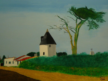 Zeitgenössisches Werk mit dem Titel « Le moulin de la Boire », Erstellt von PICH