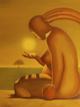 Zeitgenössisches Werk mit dem Titel « Meditation », Erstellt von RUBEN CUKIER