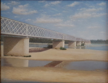 Zeitgenössisches Werk mit dem Titel « Pont sur la Loire », Erstellt von DARMSTADTER