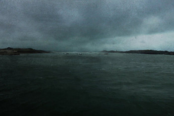 Zeitgenössisches Werk mit dem Titel « Tempête sur l'Archipel de Chausey... », Erstellt von PHILIPPE BERTHIER