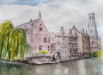 Zeitgenössisches Werk mit dem Titel « Bruges », Erstellt von JACQUES MASCLET