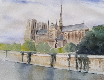 Zeitgenössisches Werk mit dem Titel « Notre Dame », Erstellt von JACQUES MASCLET