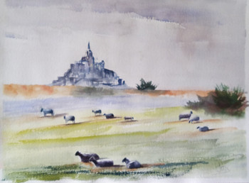 Zeitgenössisches Werk mit dem Titel « Mont saint Michel », Erstellt von JACQUES MASCLET