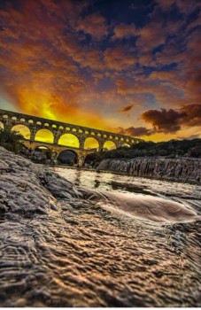 Zeitgenössisches Werk mit dem Titel « Pont du Gard », Erstellt von PHOT'GRAPHIE