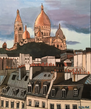 Zeitgenössisches Werk mit dem Titel « On the way to Sacre Coeur », Erstellt von STINE REINTOFT