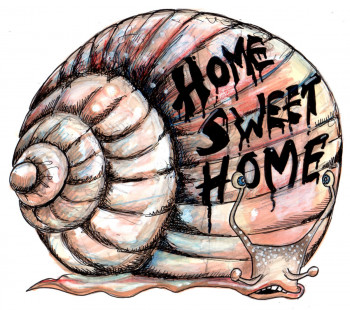 Zeitgenössisches Werk mit dem Titel « Home Sweet Home », Erstellt von EVILOP