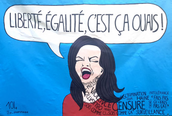 Zeitgenössisches Werk mit dem Titel « Liberté, Égalité, c'est ça ouais ! », Erstellt von THE_INSOMNIAQUE