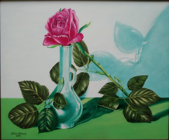 Zeitgenössisches Werk mit dem Titel « Une rose. », Erstellt von DIDIER SITAUD