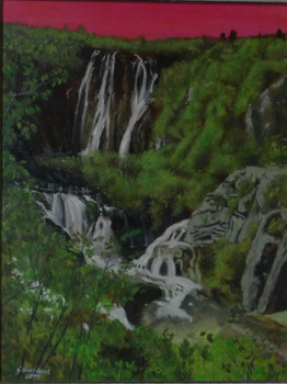 Zeitgenössisches Werk mit dem Titel « Lacs de Plitvice en Croatie. », Erstellt von DIDIER SITAUD