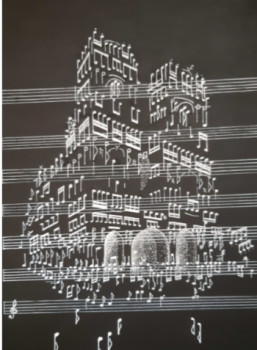 Zeitgenössisches Werk mit dem Titel « NOTRE DAME », Erstellt von MICHEL MORLOT