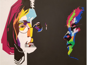 Zeitgenössisches Werk mit dem Titel « JOHN LENNON », Erstellt von MICHEL MORLOT