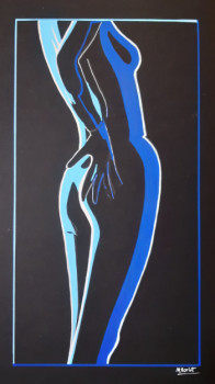 Zeitgenössisches Werk mit dem Titel « LUMIERE BLEUE », Erstellt von MICHEL MORLOT