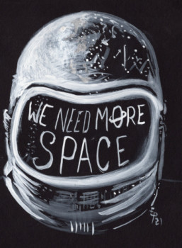 Zeitgenössisches Werk mit dem Titel « We need more space », Erstellt von EVILOP