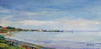 Zeitgenössisches Werk mit dem Titel « La pointe de l'Aiguillon d'Arcachon », Erstellt von MICHEL HAMELIN