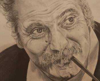 Zeitgenössisches Werk mit dem Titel « Brassens », Erstellt von VIVIANE MERCADAL